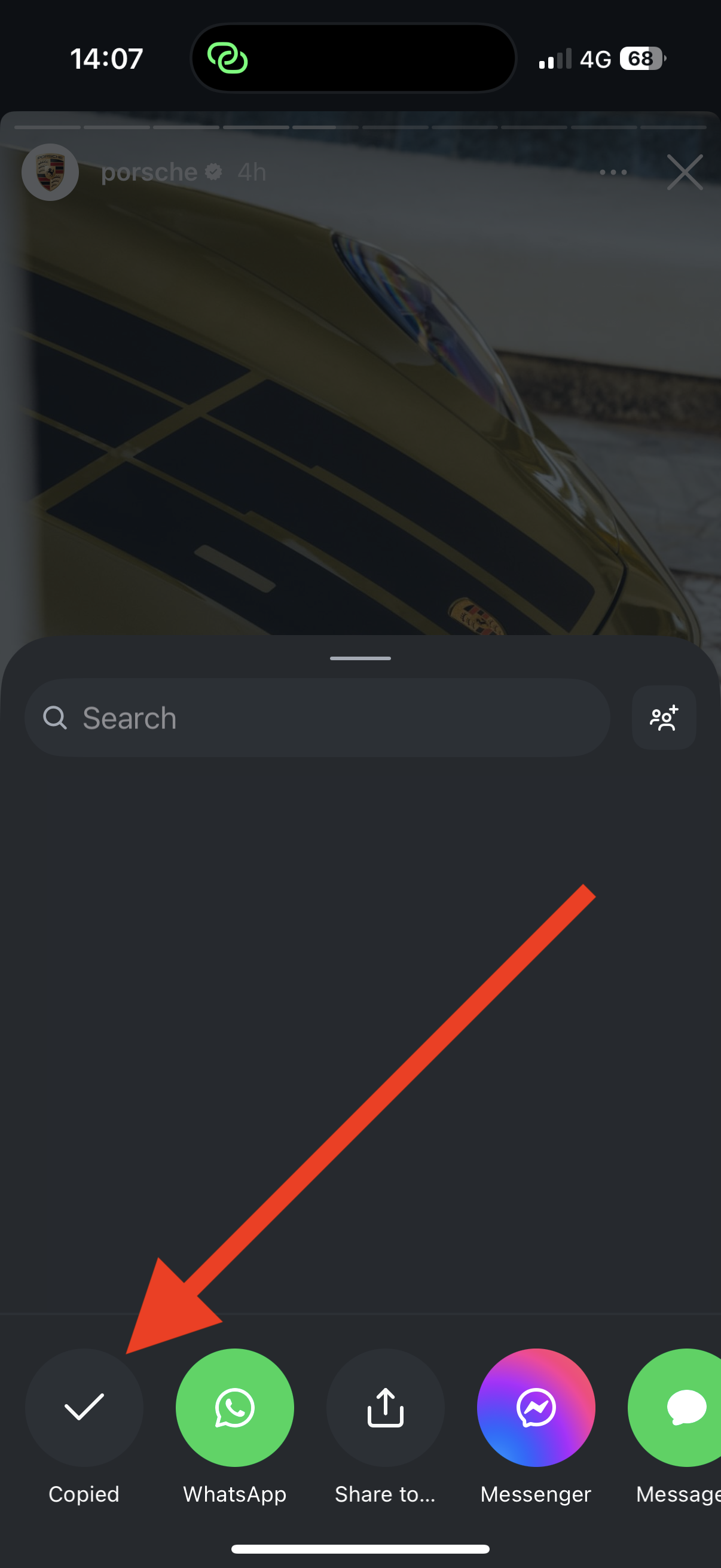 Copy story link option
